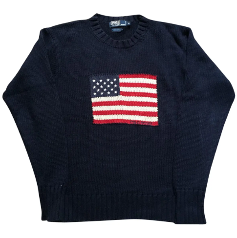 Ralph Polo Navy Flag Knit