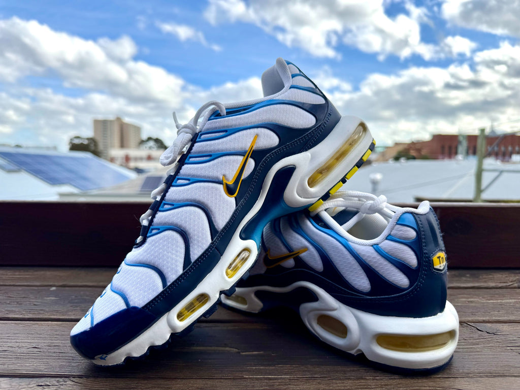 Nike Air Max TN Plus Navy/ Gold/ White Size 10