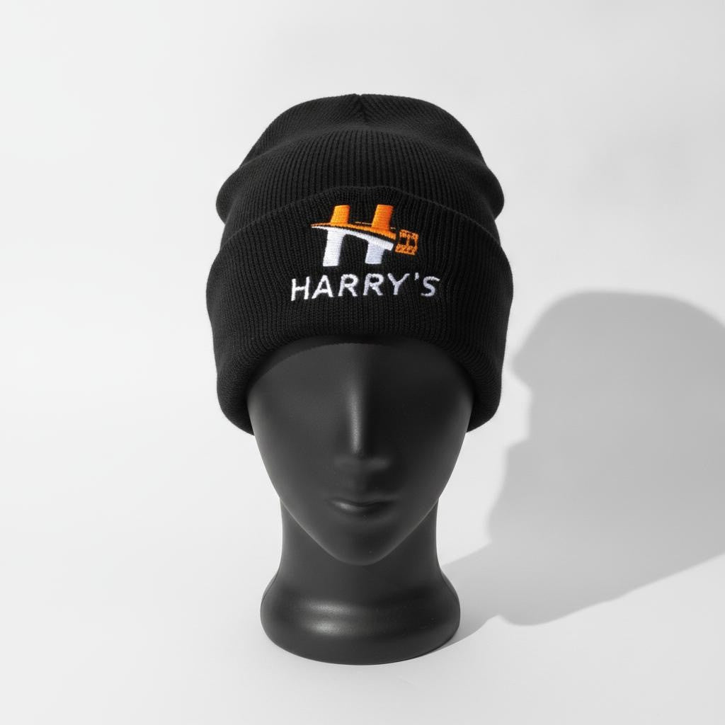 Harry's Embroided Beanie Black