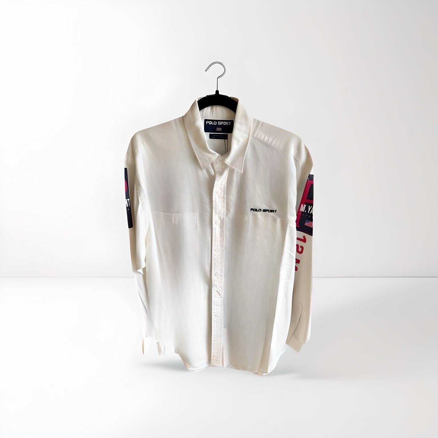 Ralph Polo Yacht Challenge White Long Sleeve Shirt