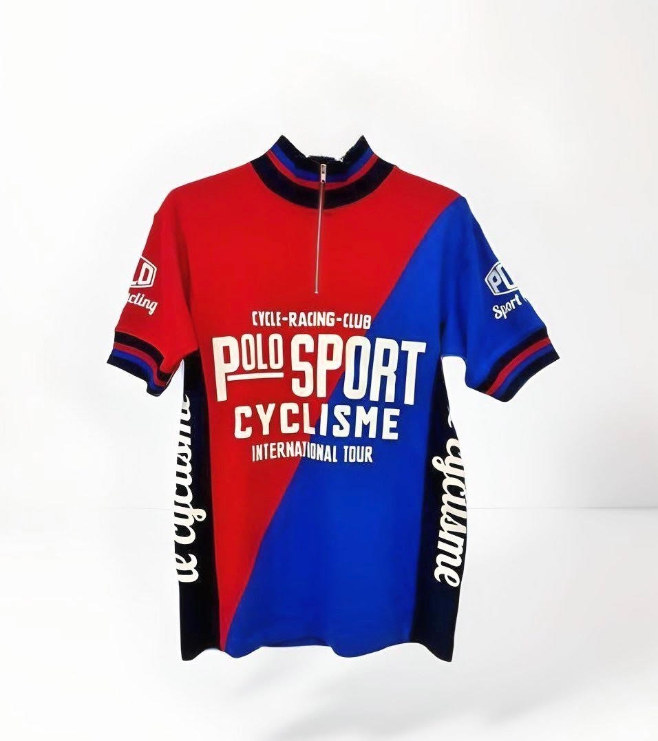 Ralph Polo Cycle Racing Club Cyclisme Red/Blue/Black T-Shirt XS