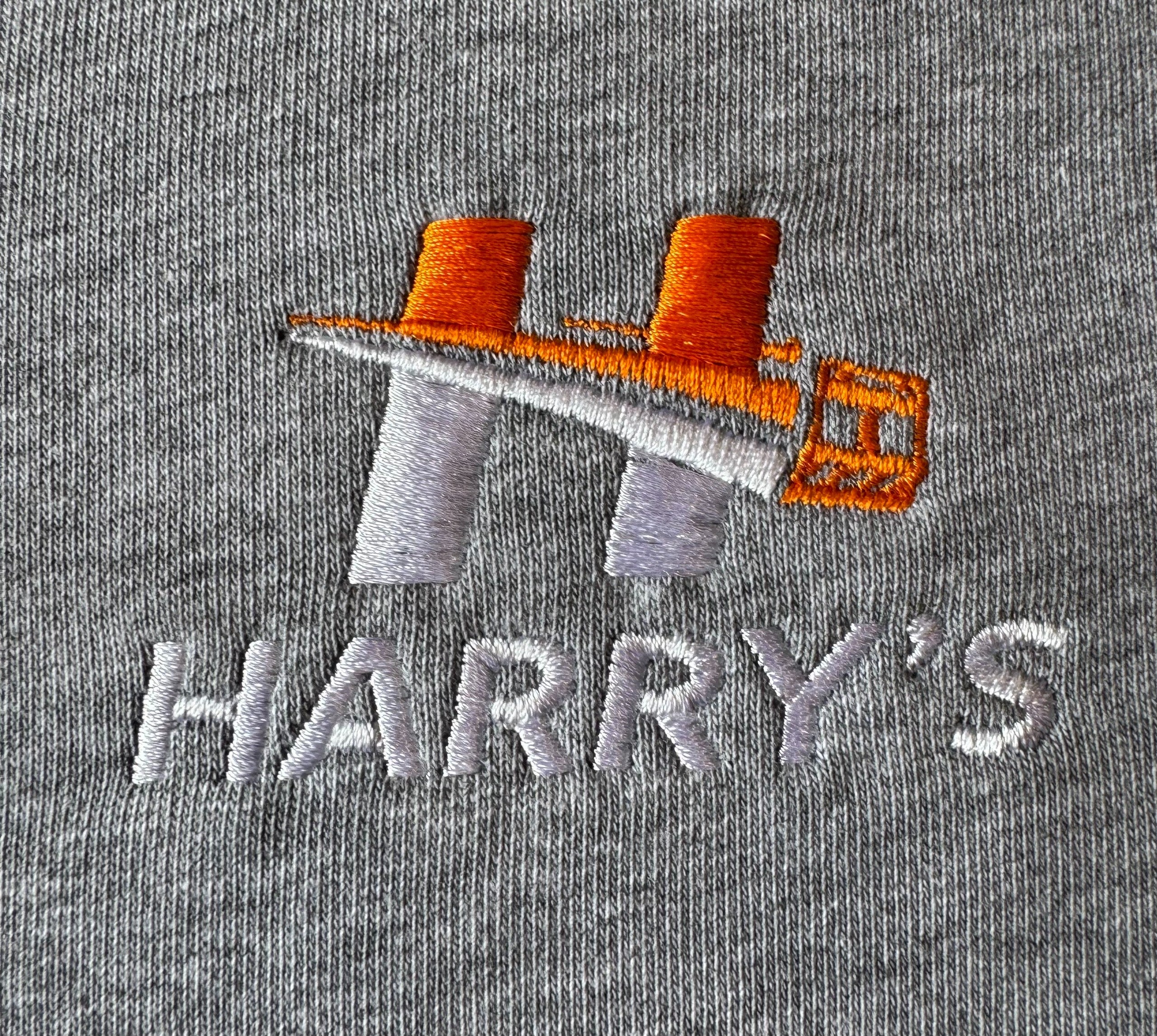 Harry's Embroided Logo T- Shirt/ Grey HEAVY