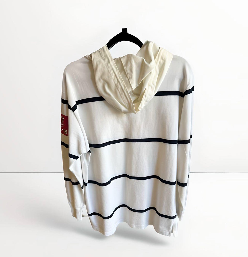 Ralph Polo CP 93 White/Navy Stripe Hoodie Front