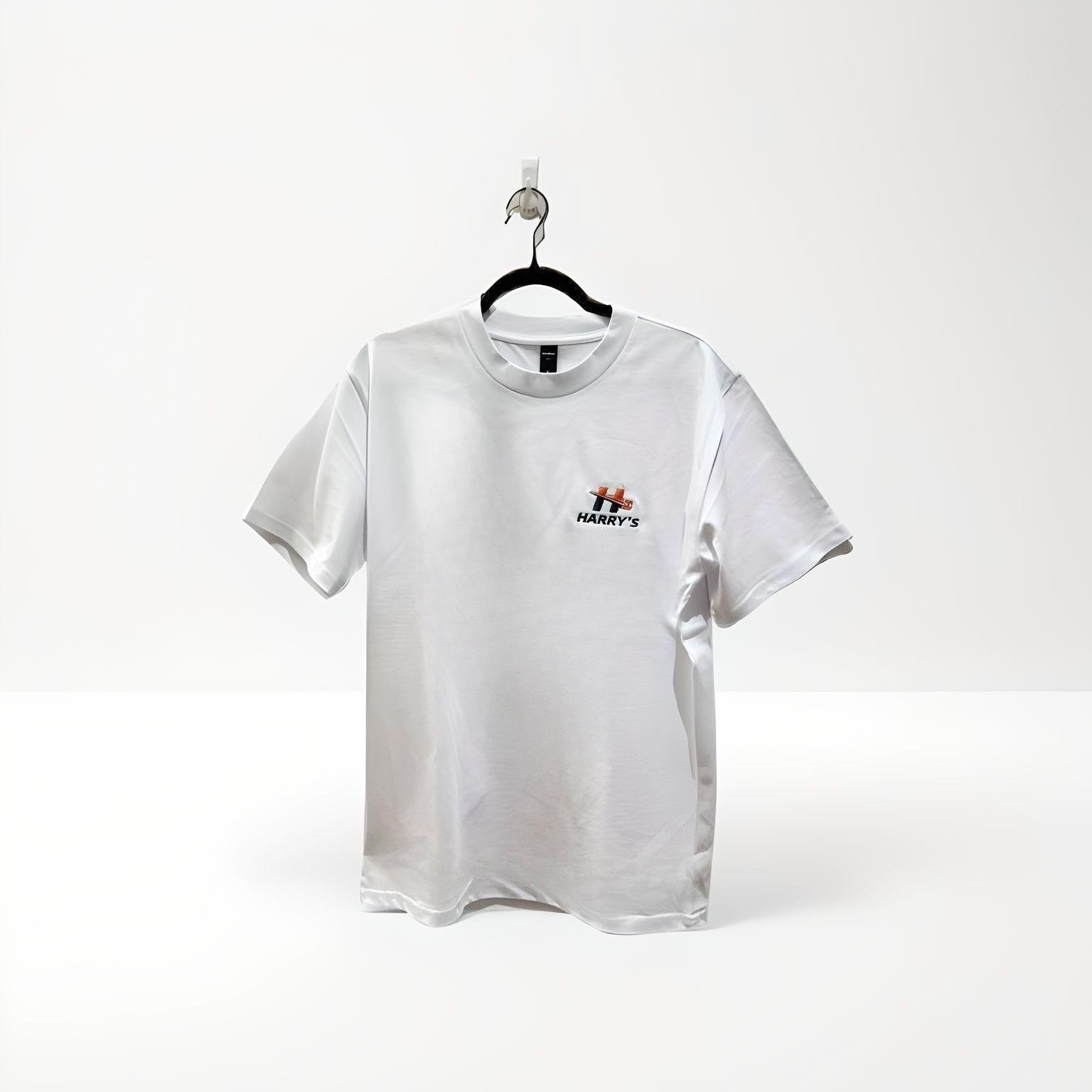 Harry's Embroided Logo T- Shirt/ White HEAVY
