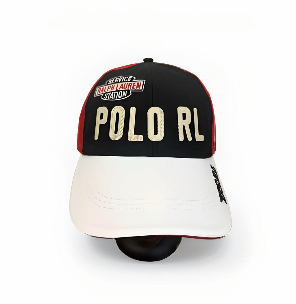 Ralph polo PRL Racing Black/White/Red Cap