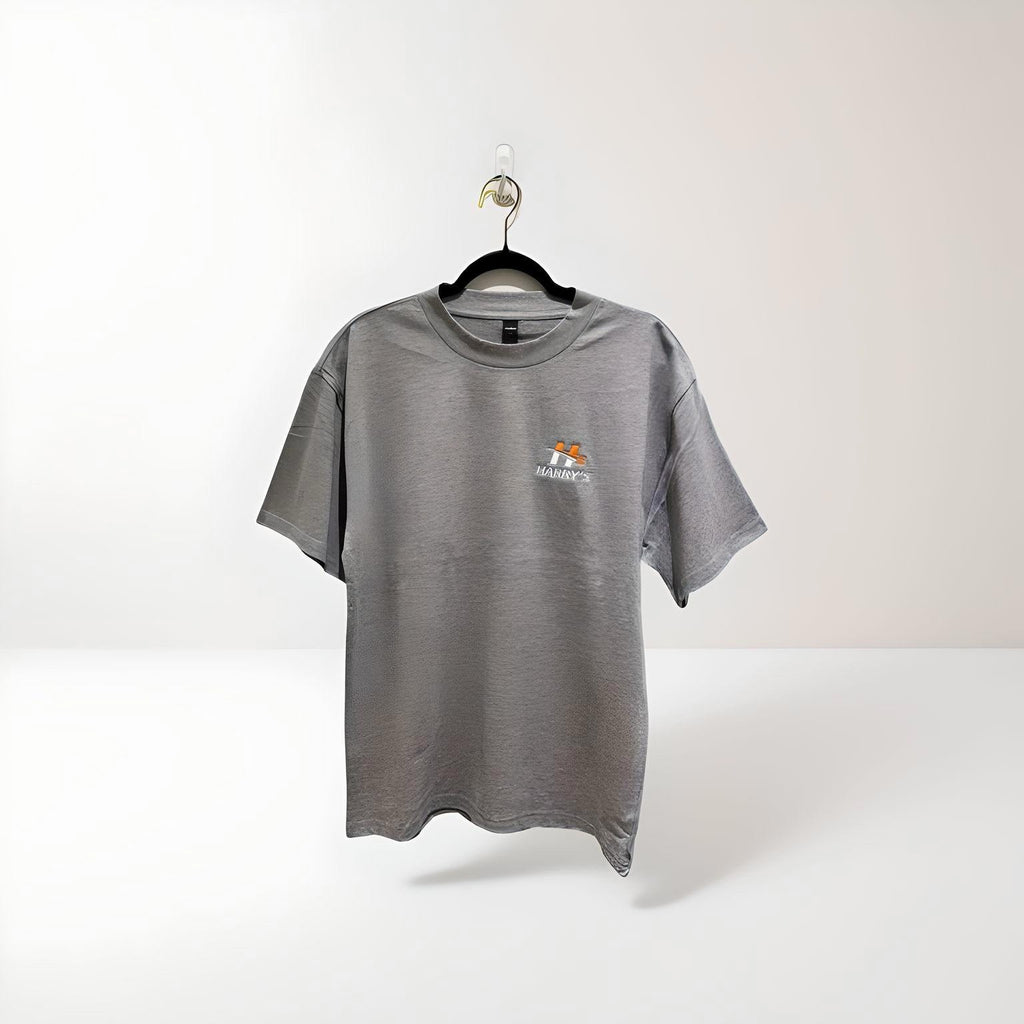 Harry's Embroided Logo T- Shirt/ Grey HEAVY
