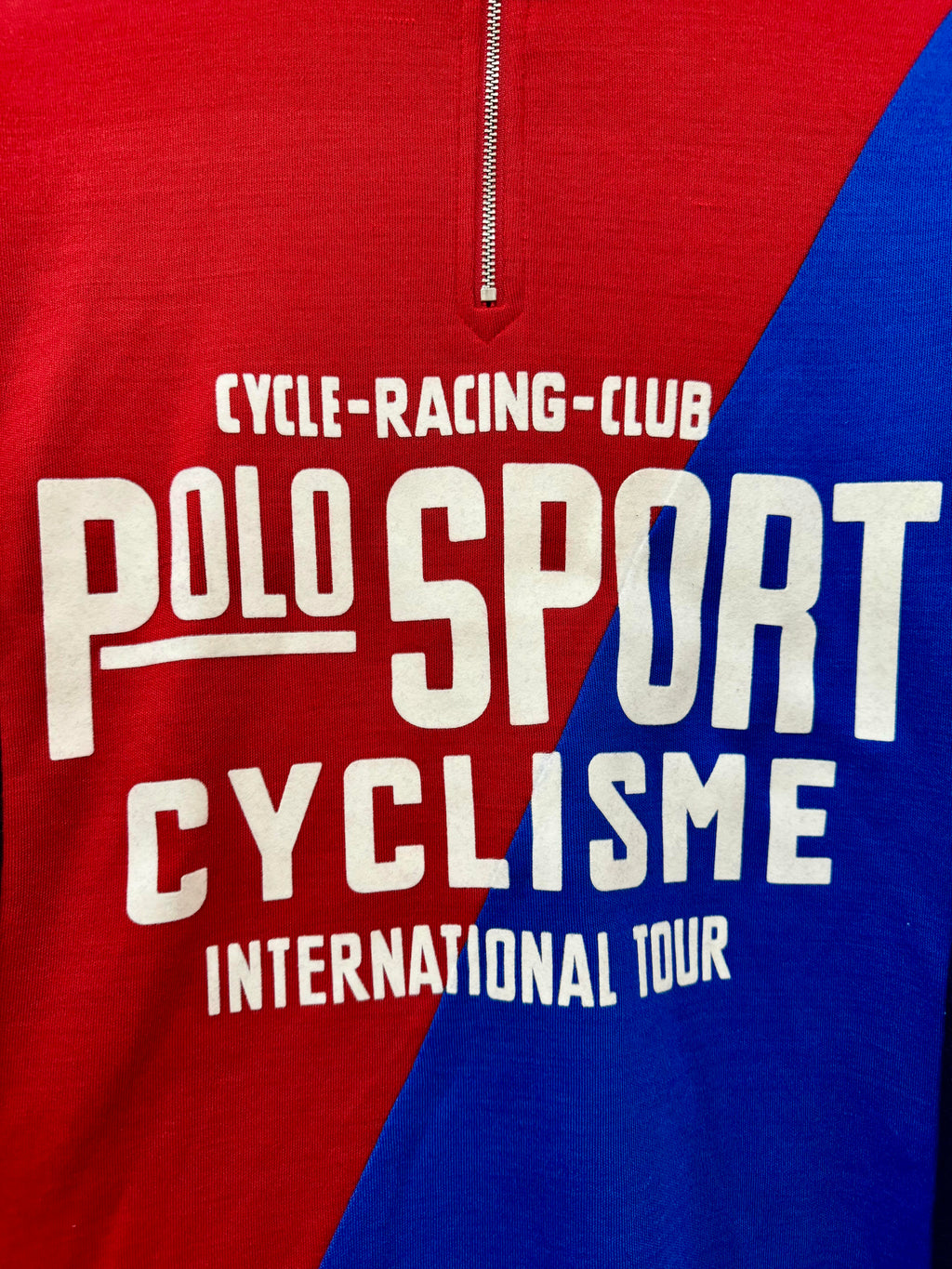 Ralph Polo Cycle Racing Club Cyclisme Red/Blue/Black T-Shirt XS