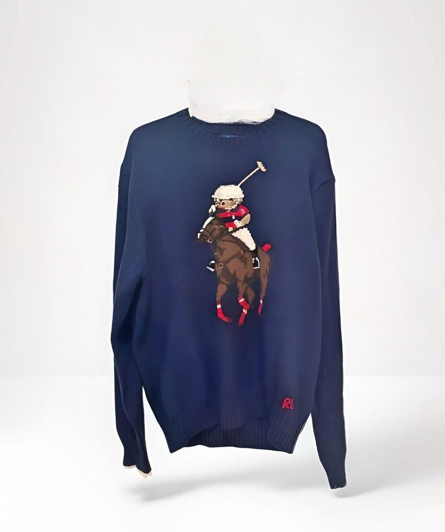 Ralph Polo Navy Knit Polo Bear (Small)