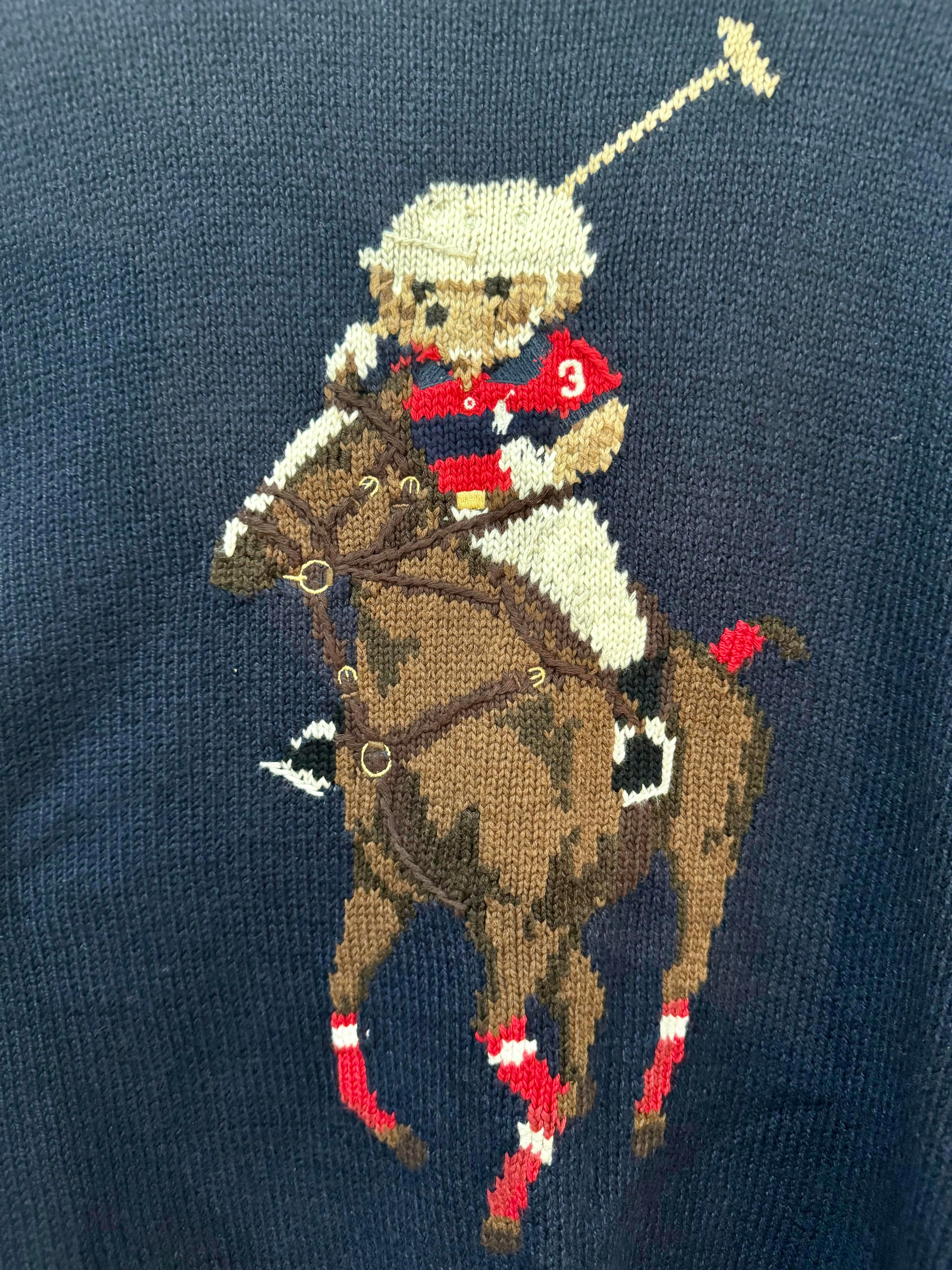 Ralph Polo Navy Knit Polo Bear (Small)