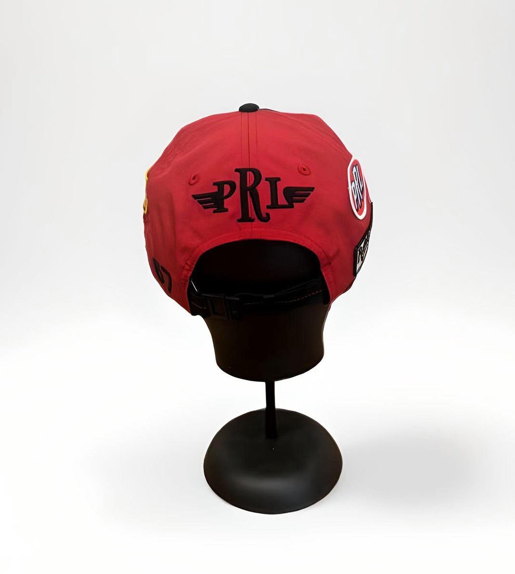 Ralph polo PRL Racing Black/White/Red Cap