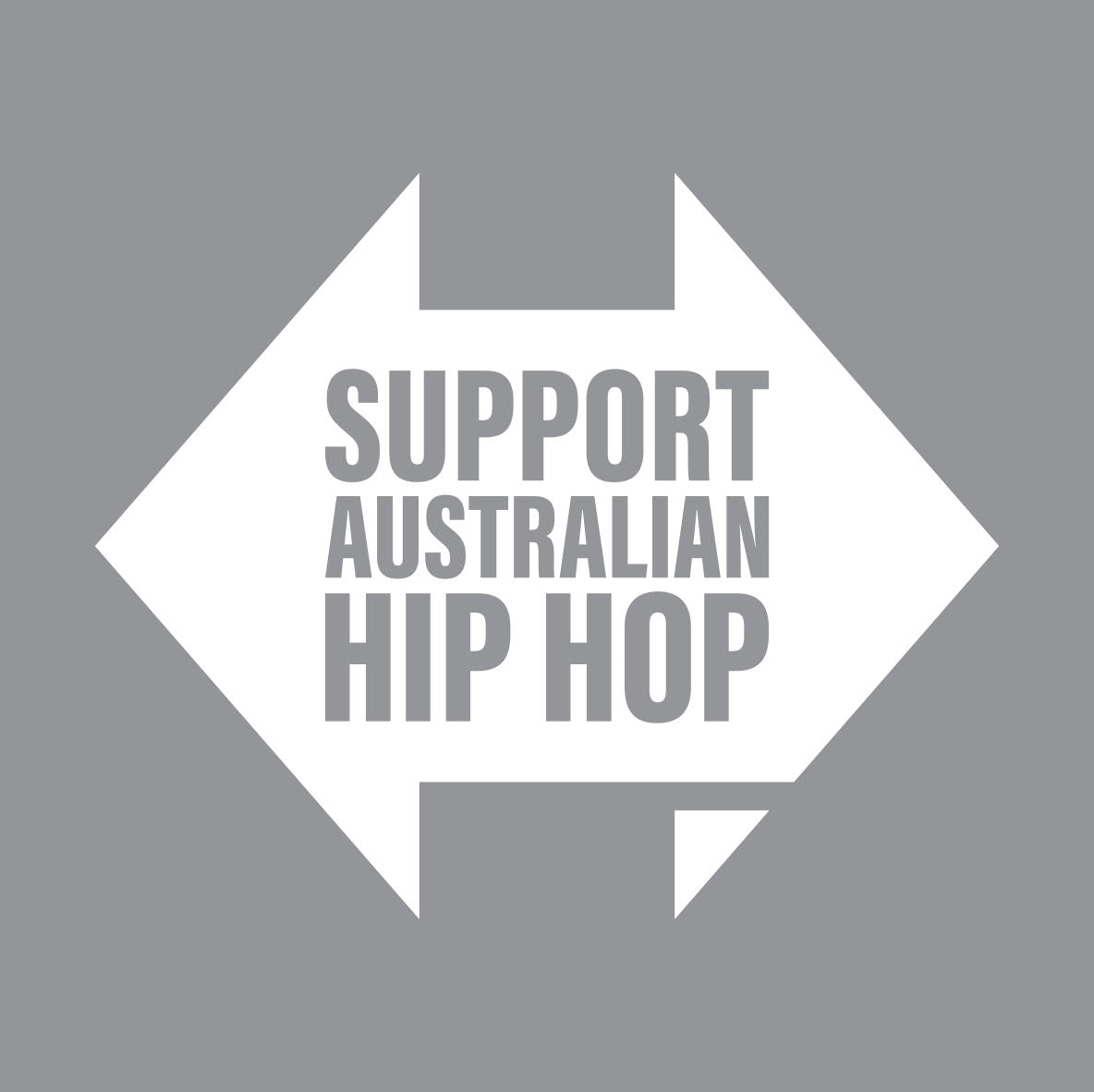 Car/ Glass/ Window Decal "Support Australian Hip Hop" by "BURN"