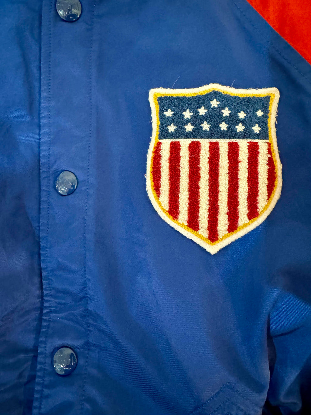 Ralph Polo USA Olympic 2012 Reversible Red/Blue Satin Jacket L