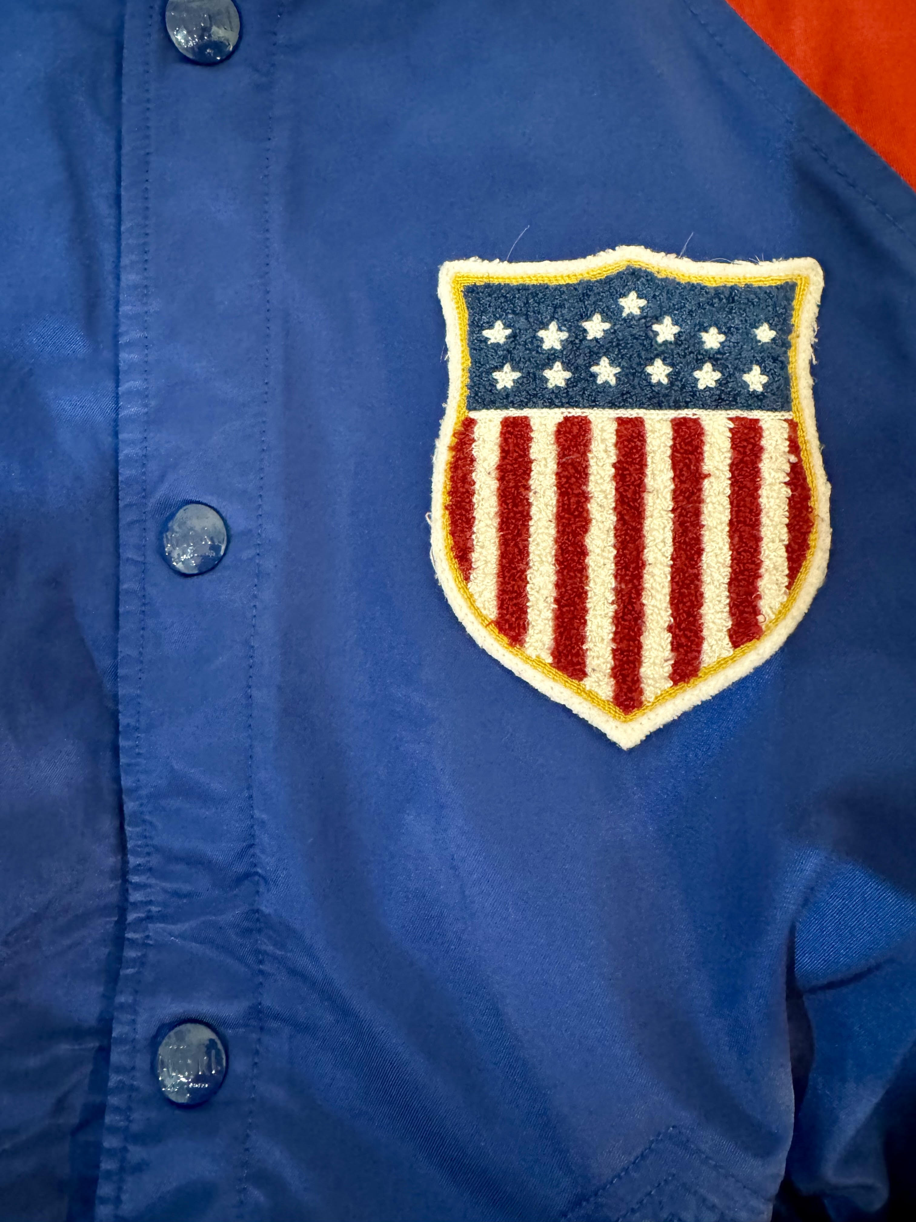 Ralph Polo USA Olympic 2012 Reversible Red/Blue Satin Jacket L