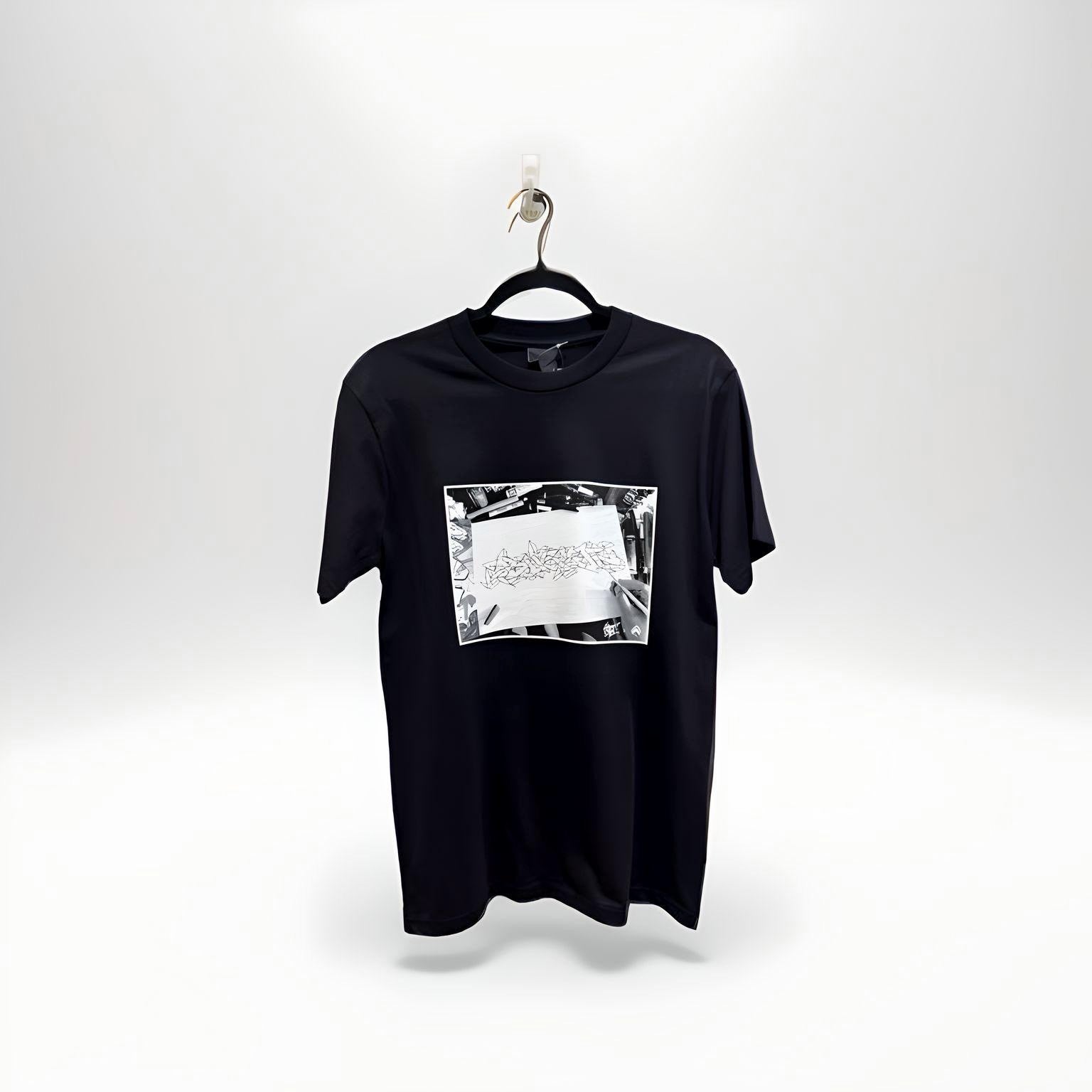 BURN 'Shem One Blackbook Sketch' T-Shirt Black