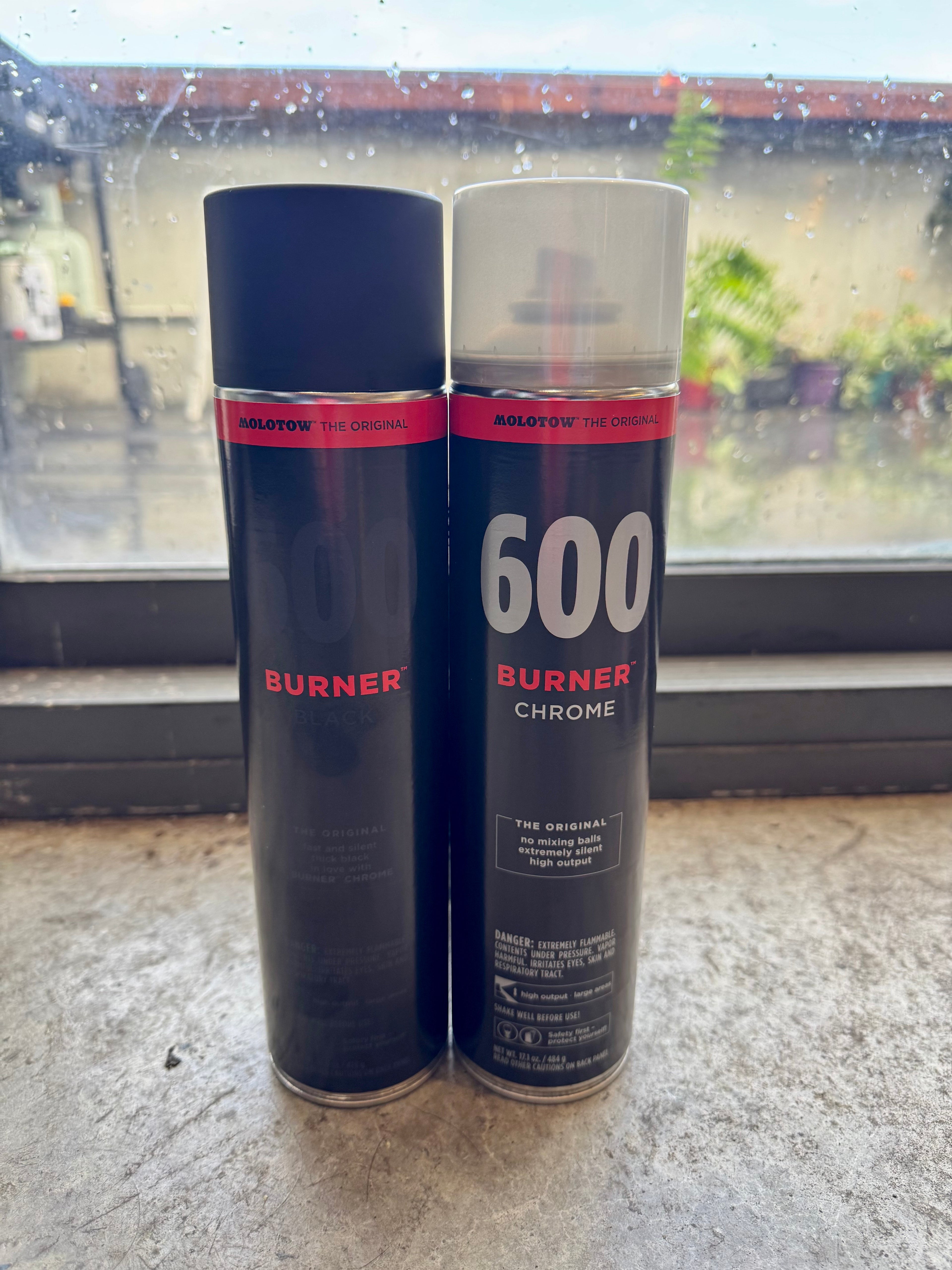 Molotow Burner 600ml Black & Chrome Spray Paint ONLY AVAILABLE INSTORE