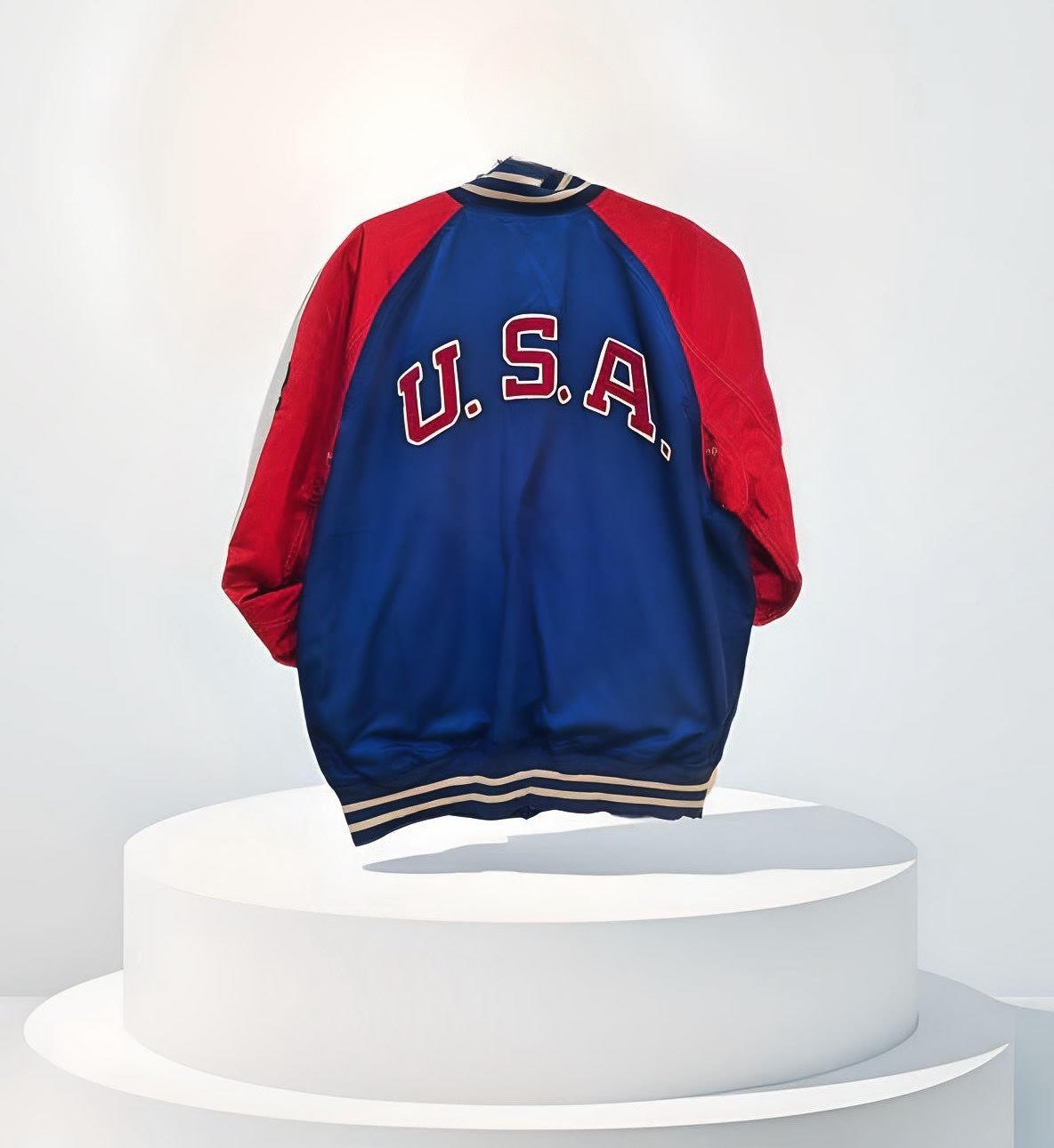 Ralph Polo USA Olympic 2012 Reversible Red/Blue Satin Jacket L