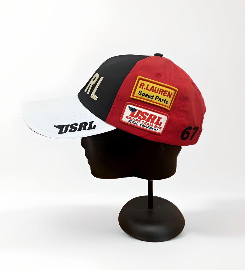 Ralph polo PRL Racing Black/White/Red Cap