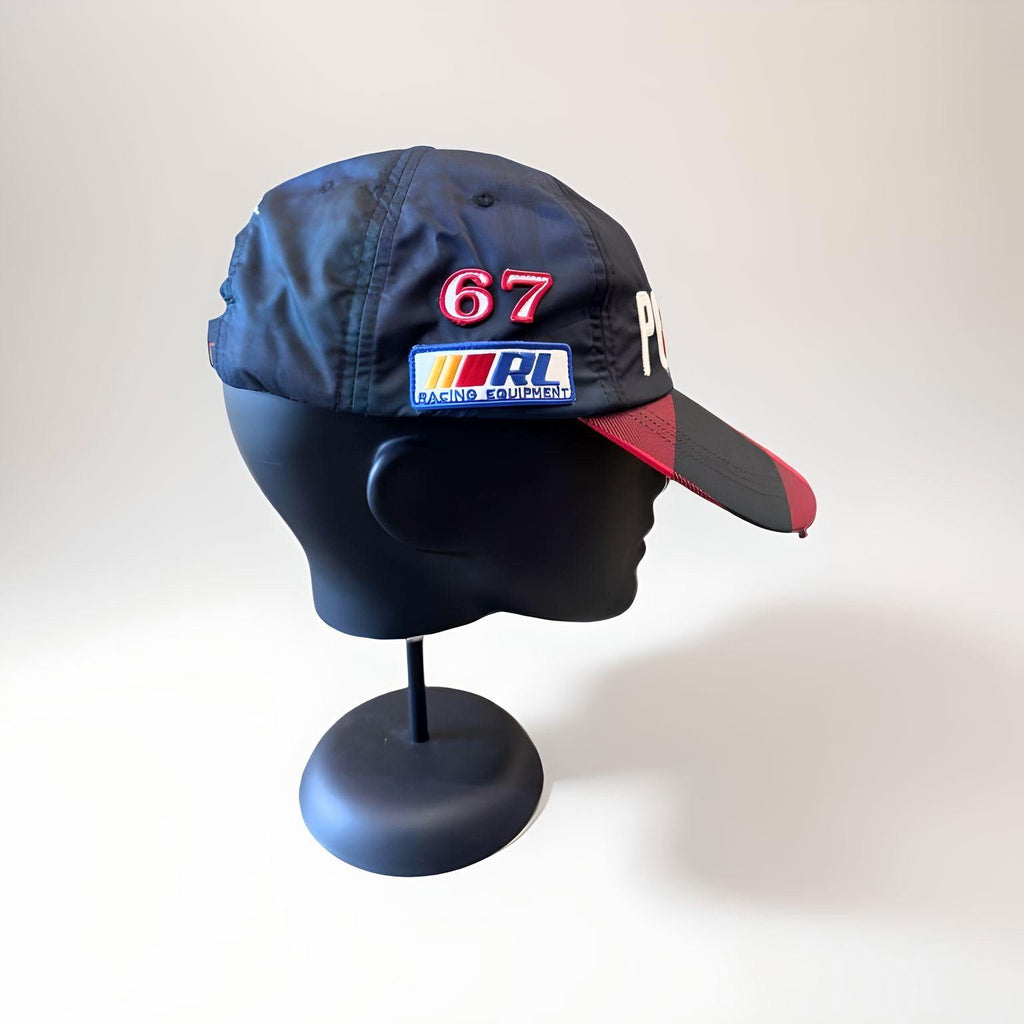 Polo Ralph Lauren "Racing Team" Red/ Navy Tartan Check Longbill Hat