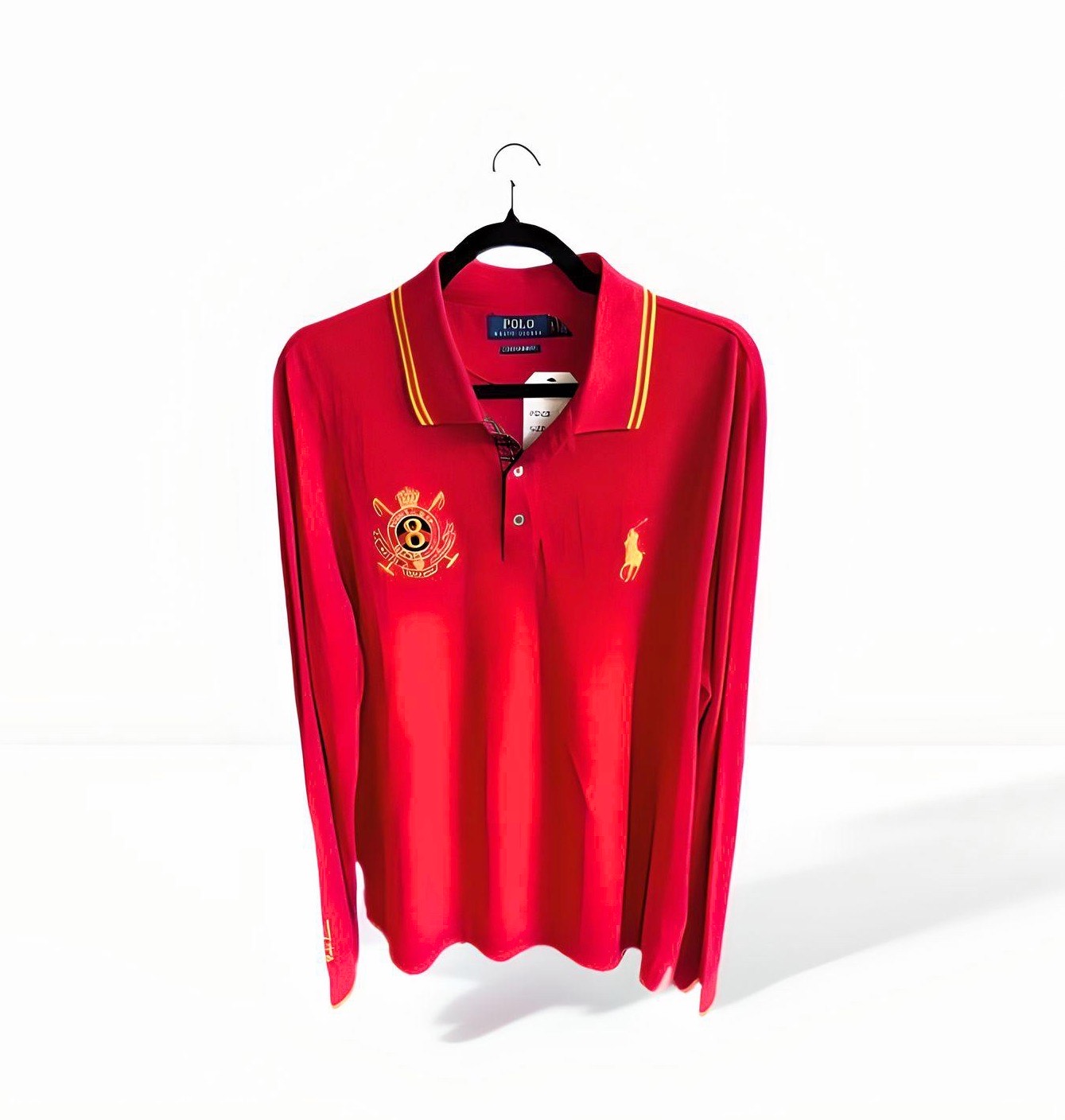 Ralph Polo Crest Red Rugby Shirt