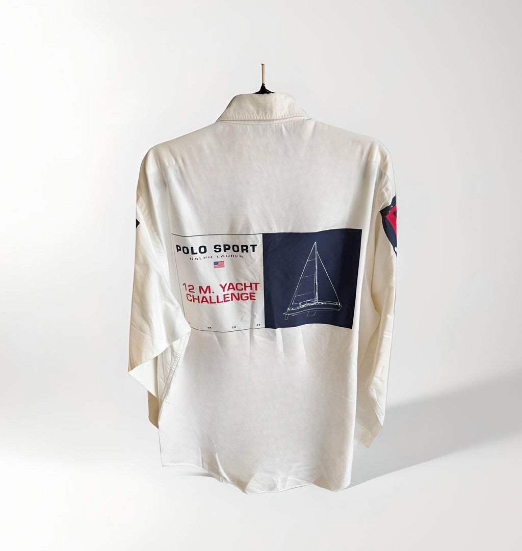 Ralph Polo Yacht Challenge White Long Sleeve Shirt