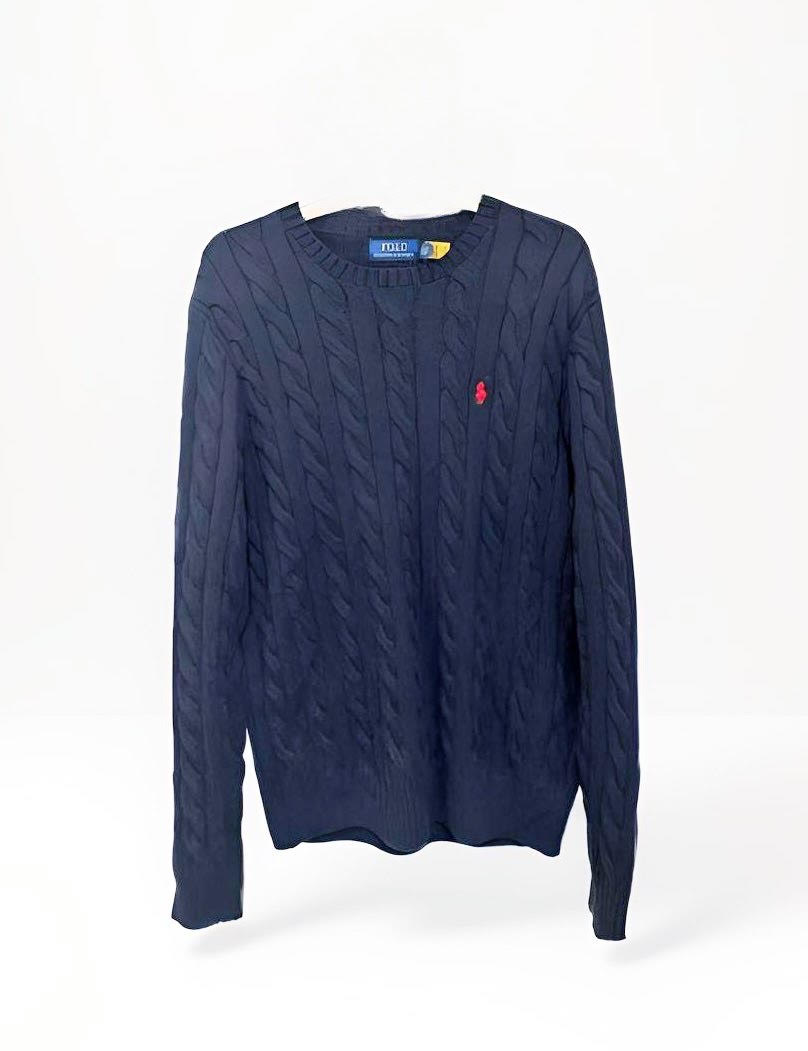 Ralph Polo Navy Knit Red Horse S