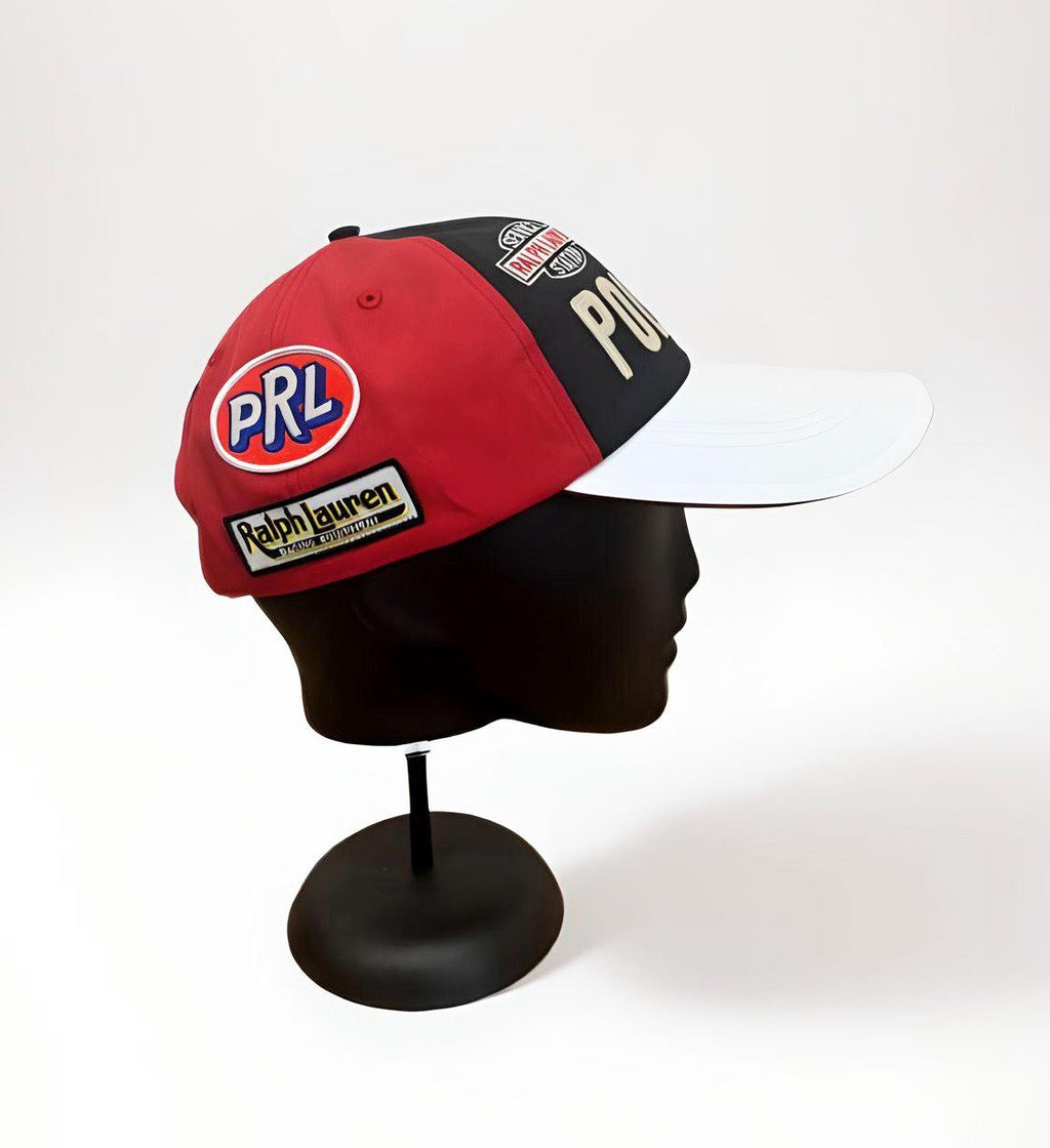 Ralph polo PRL Racing Black/White/Red Cap