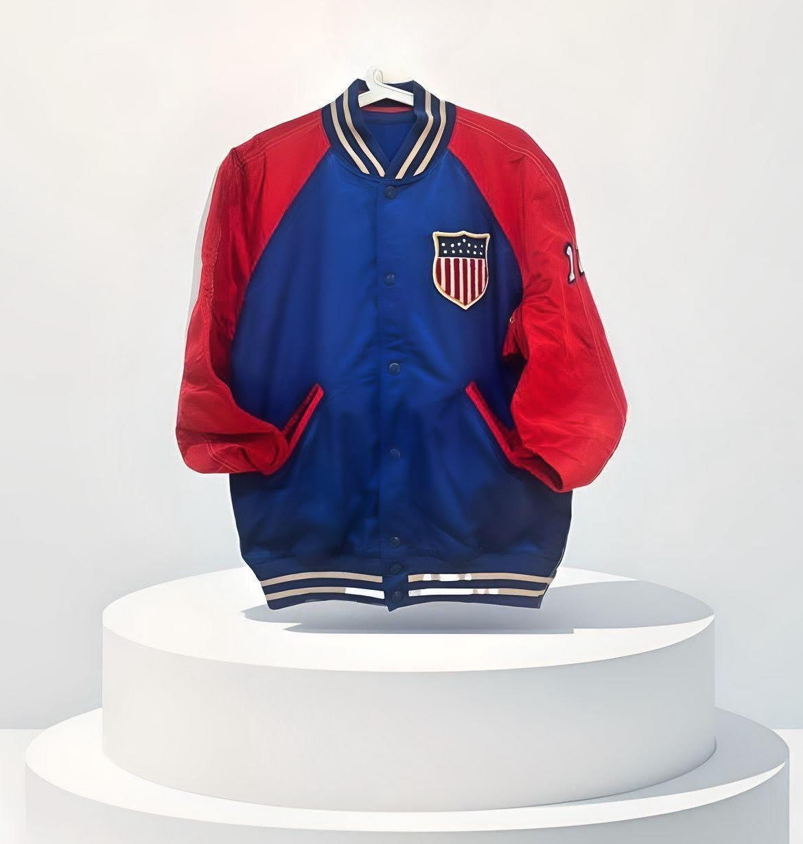 Ralph Polo USA Olympic 2012 Reversible Red/Blue Satin Jacket L