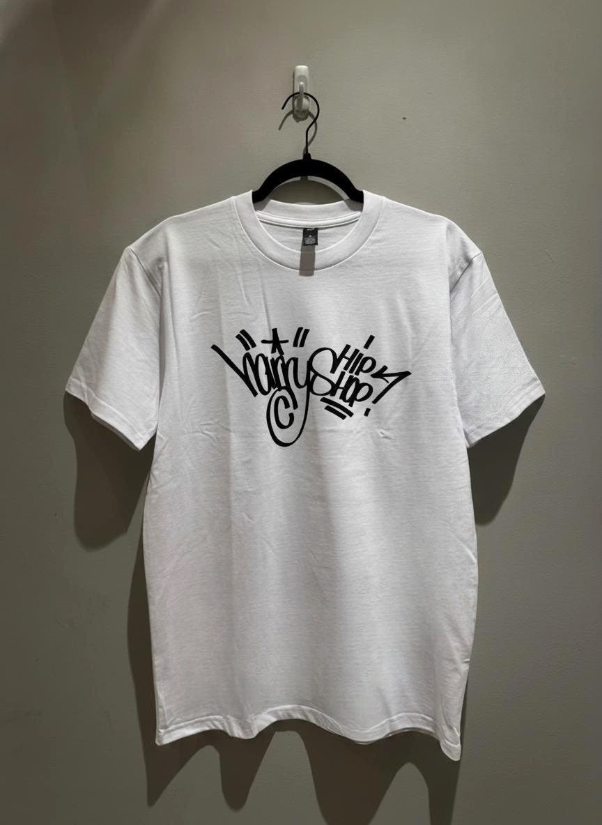 Harrys Hip Hop Shop 'Space' Tag Design White