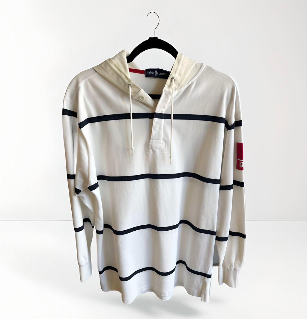 Ralph Polo CP 93 White/Navy Stripe Hoodie Front