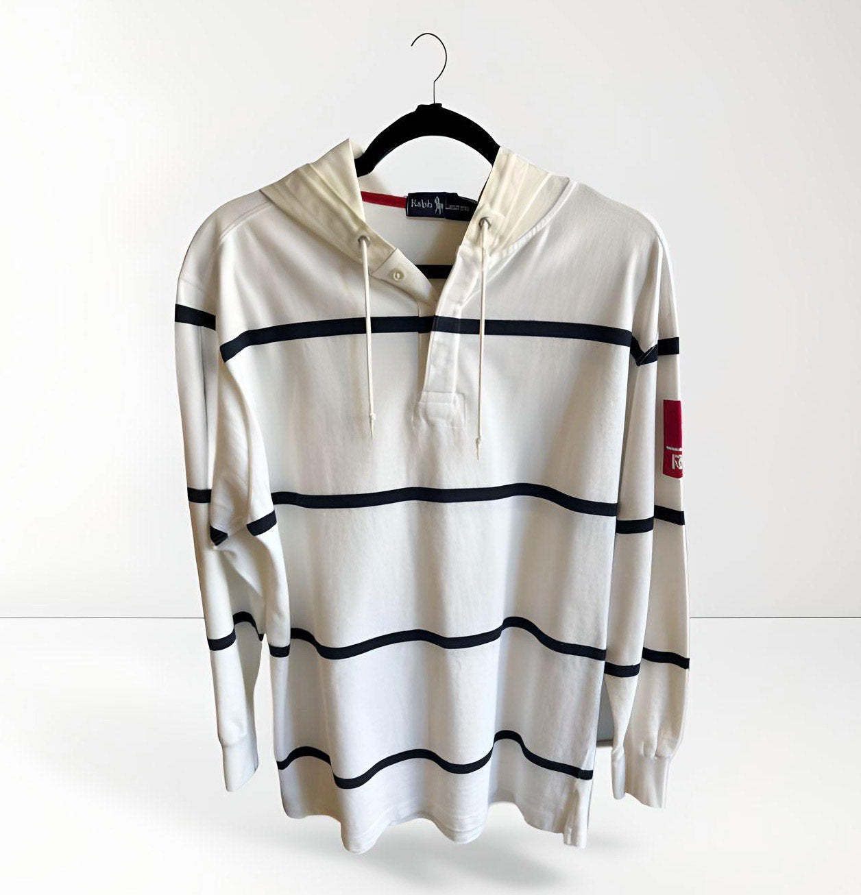 Ralph Polo CP 93 White/Navy Stripe Hoodie Front